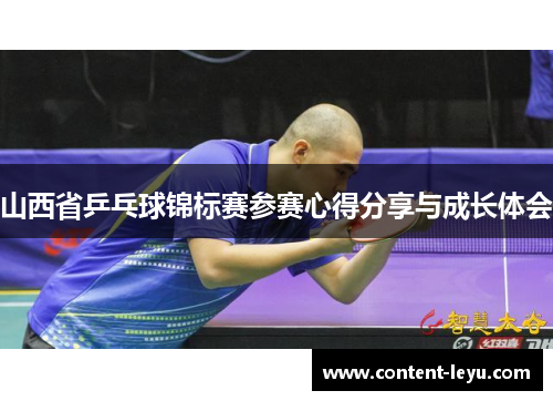 山西省乒乓球锦标赛参赛心得分享与成长体会