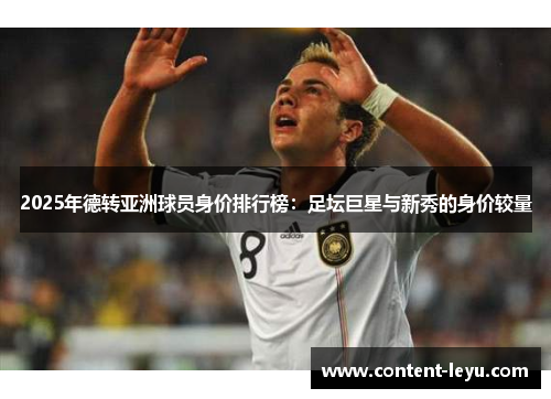 2025年德转亚洲球员身价排行榜：足坛巨星与新秀的身价较量